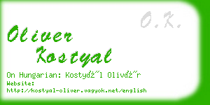 oliver kostyal business card